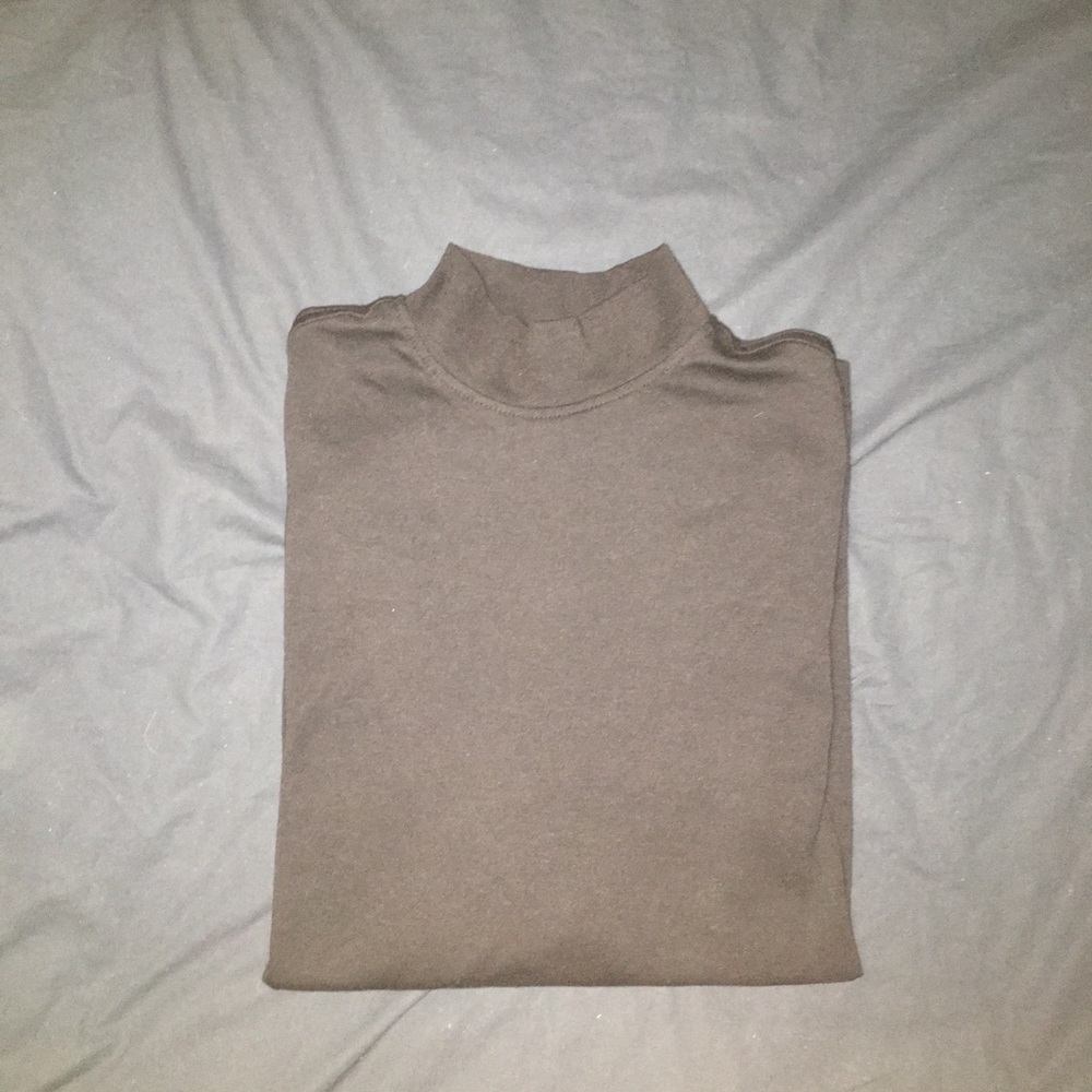 Black Long Sleeve Mockneck Shirt